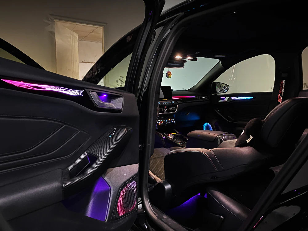 2018-2025 Ford Focus Interior Ambient Lighting 64 Colors Trim Decoration Accessories