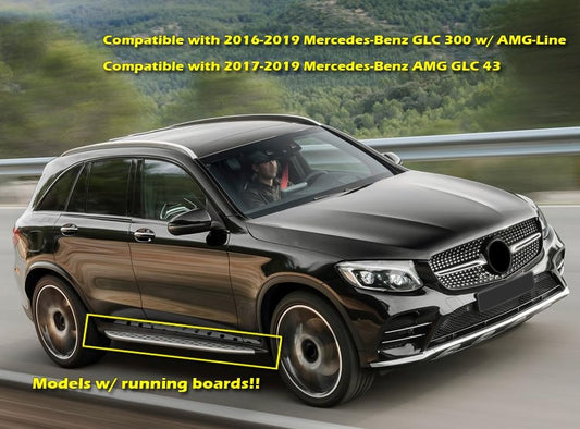 Car Mudguard Fender Mud Flaps Splash Guard for 2016-2019 Mercedes-Benz GLC AMG-Line (Models w/Running Boards)