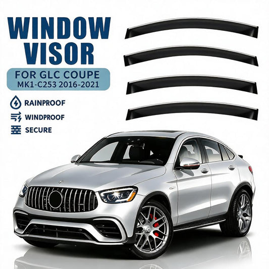 Rain Guards Window Visors for Mercedes Benz GLC Coupe Class C253 2016-2021