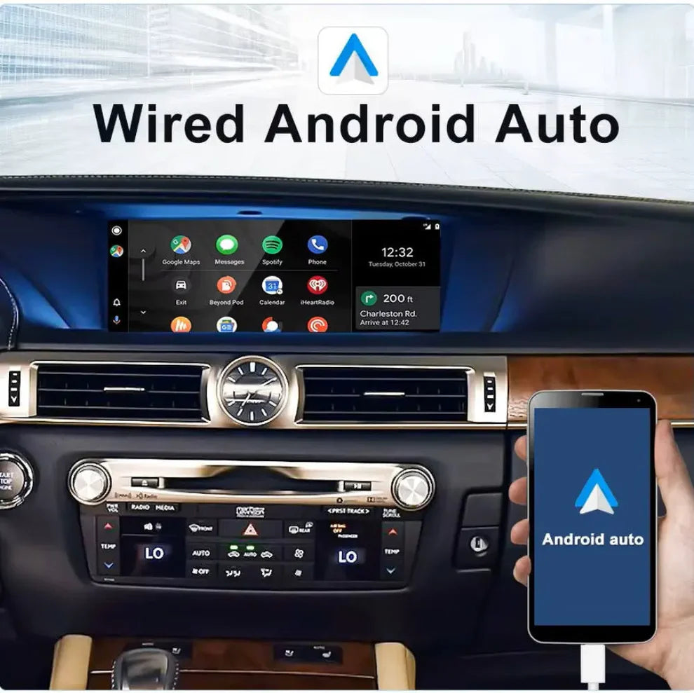 2012–2020 Lexus GS 12.3" Digital Cockpit Android Car Multimedia IPS Touchscreen, OEM Style