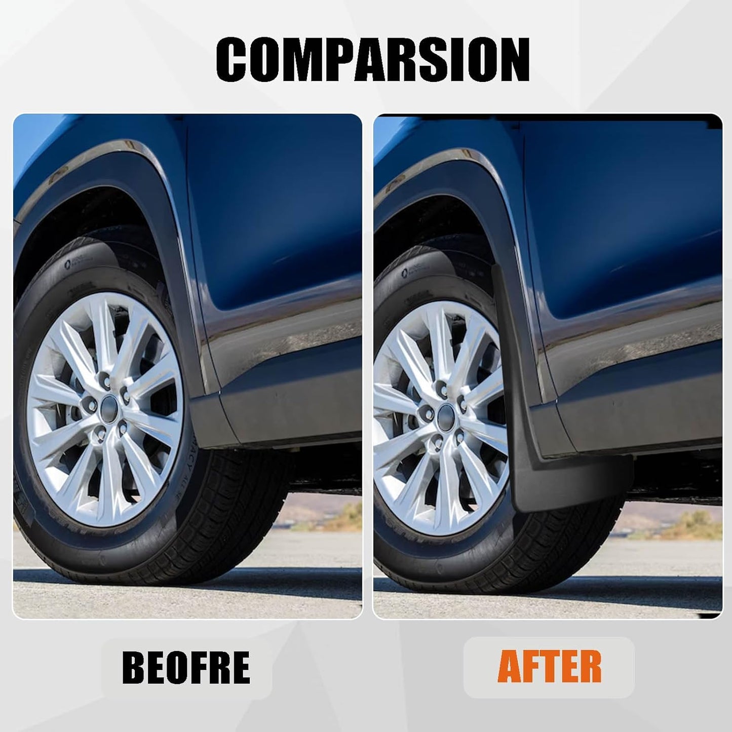 Toyota Grand Highlander Mud Flaps, Car Mudguard Fender Splash Guards for Grand Highlander 2024 2025