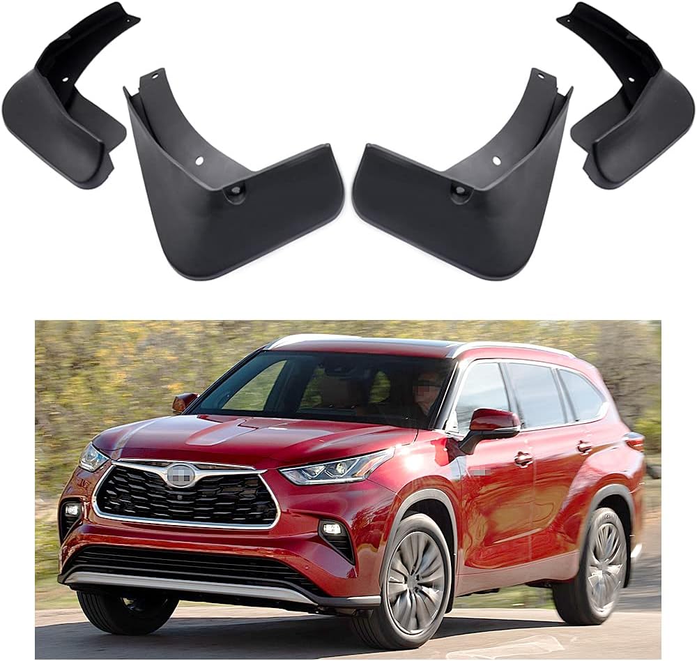 Toyota Highlander Mud Flaps, Car Mudguard Fender Splash Guards for Toyota Highlander 2020-2024
