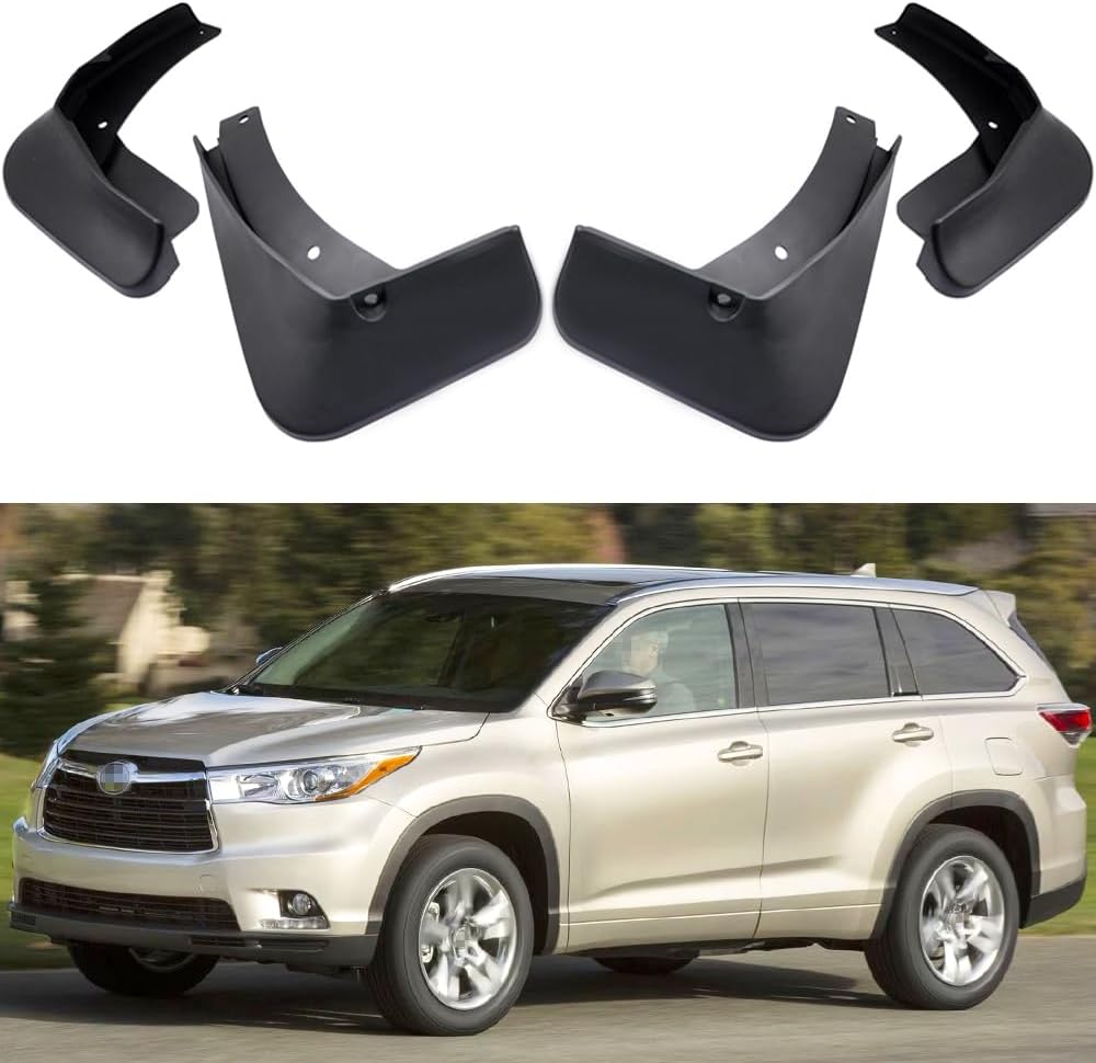 Toyota Highlander Mud Flaps, Car Mudguard Fender Splash Guards for Toyota Highlander 2014-2019