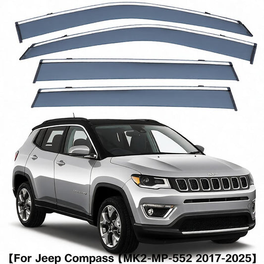 Rain Guards for Jeep Compass 552 2017-2025 Deflector Vent Window Visors