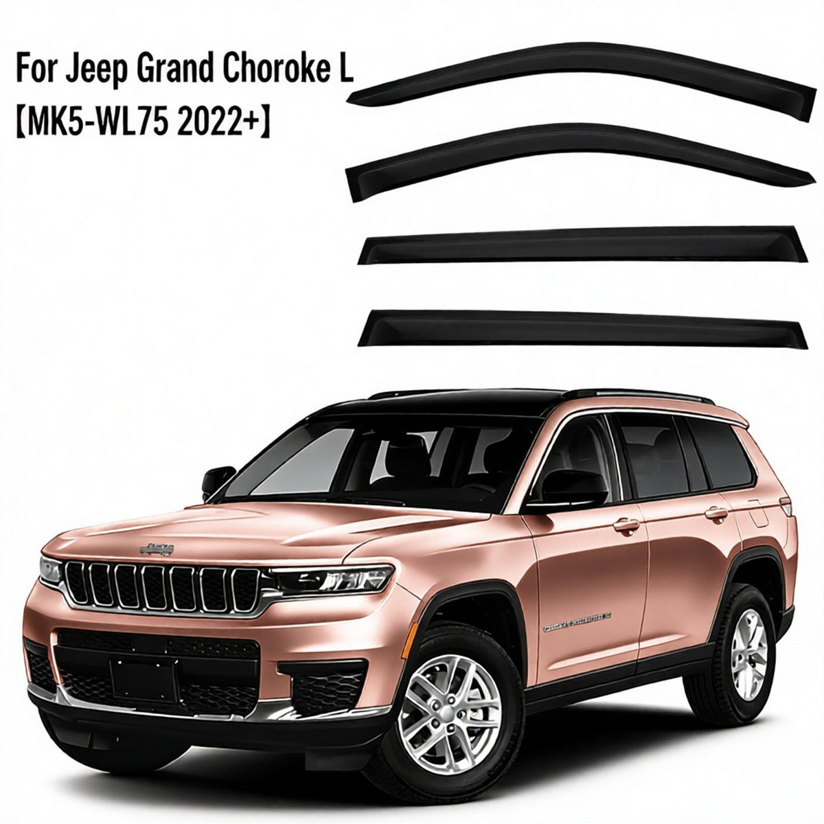 Rain Guards for Jeep Grand Cherokee L 2022-2025 Deflector Vent Window Visors