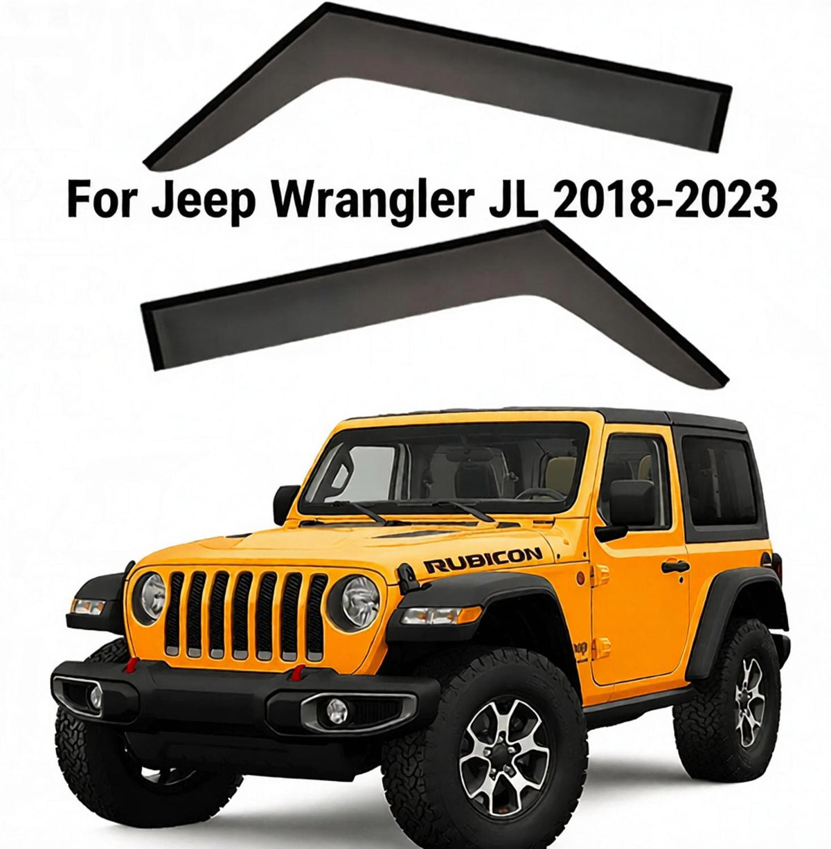 Rain Guards for Jeep Wrangler JL 2018-2023 Deflector Vent Window Visors,2 Door Style