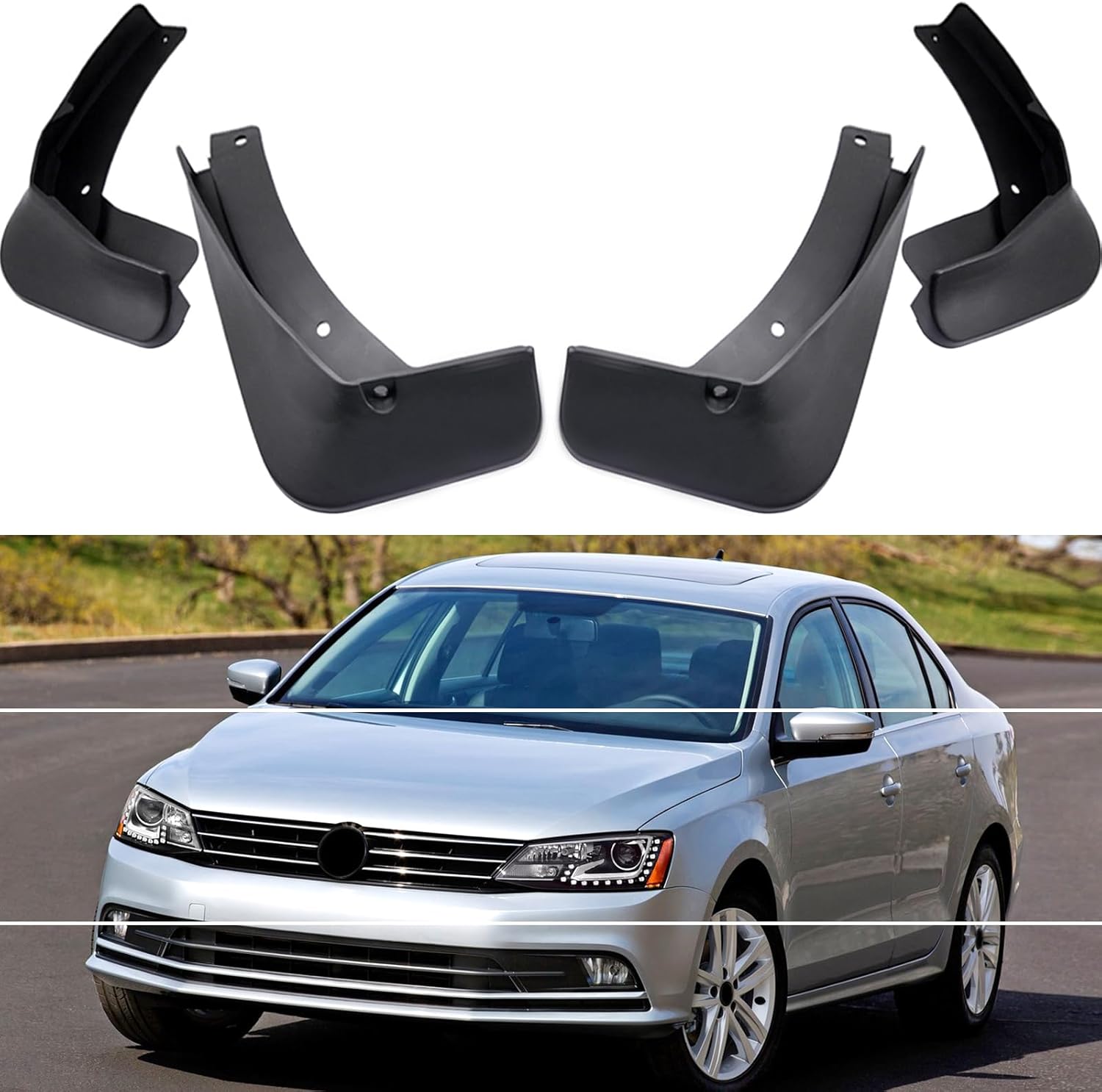 Car Mudguard Fender Mud Flaps Splash Guards for Volkswagen VW Jetta 2015-2018