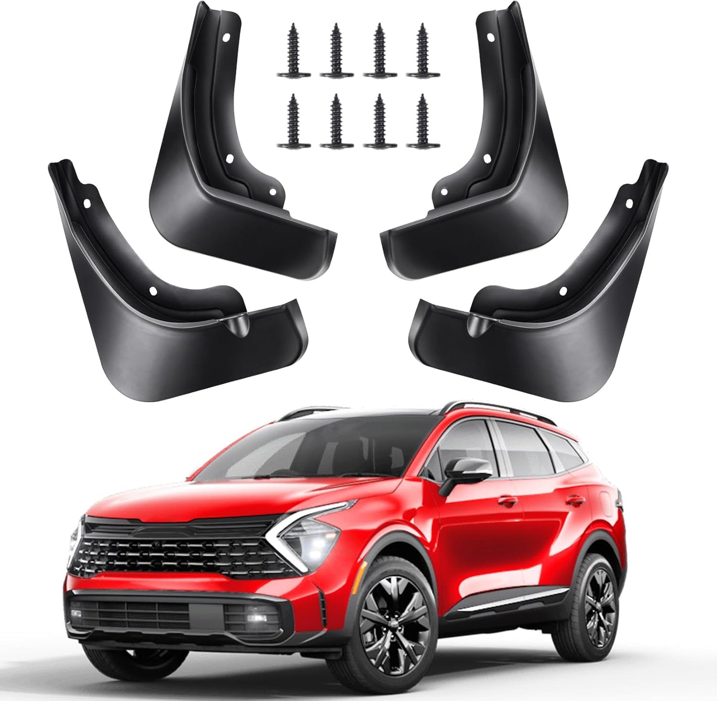 Mud Flaps for Kia Sportage 2023-2026, Front Rear Splash Guard Fender, 4pcs Set No Drilling Required Tire Protector Mudguard