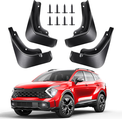 Mud Flaps for Kia Sportage 2023-2026, Front Rear Splash Guard Fender, 4pcs Set No Drilling Required Tire Protector Mudguard