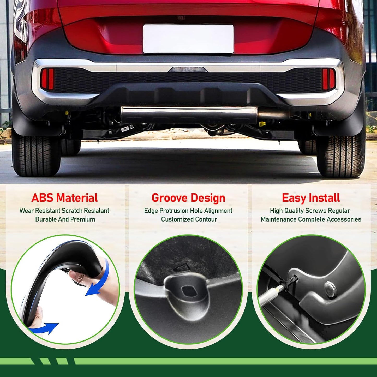 Mud Flaps for Kia Sportage 2023-2026, Front Rear Splash Guard Fender, 4pcs Set No Drilling Required Tire Protector Mudguard