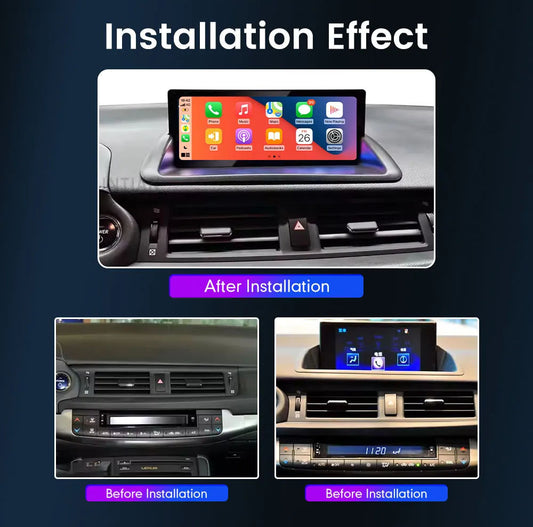 2011-2019 Lexus CT 10.25" Digital Cockpit with Wireless CarPlay, OEM Style
