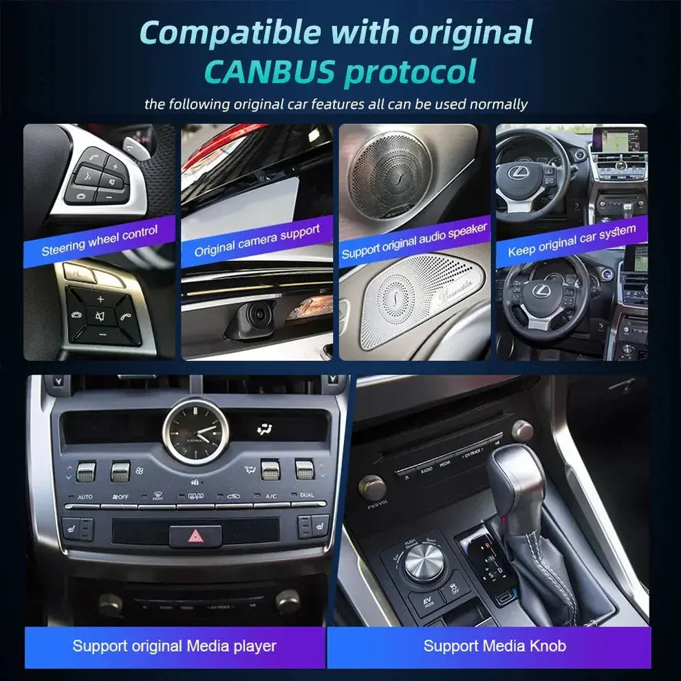 OEM Look Digital Cockpit Compatible with Lexus IS (2013-2018) - 10.25-inch touchscreen + Wireless CarPlay
