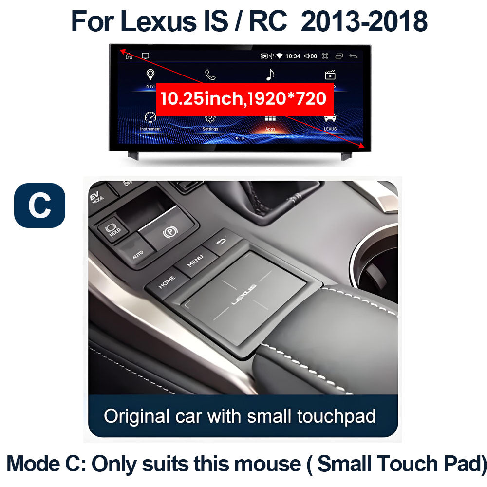 OEM Look Digital Cockpit Compatible with Lexus IS (2013-2018) - 10.25-inch touchscreen + Wireless CarPlay