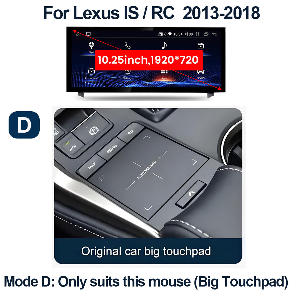 OEM Look Digital Cockpit Compatible with Lexus IS (2013-2018) - 10.25-inch touchscreen + Wireless CarPlay