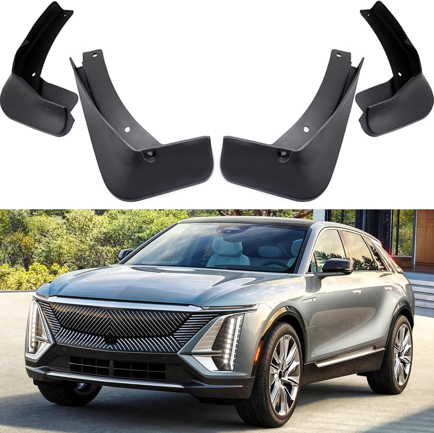 OEM Style Mud Flaps Compatible with Cadillac LYRIQ (2022-2025) - OEM Style