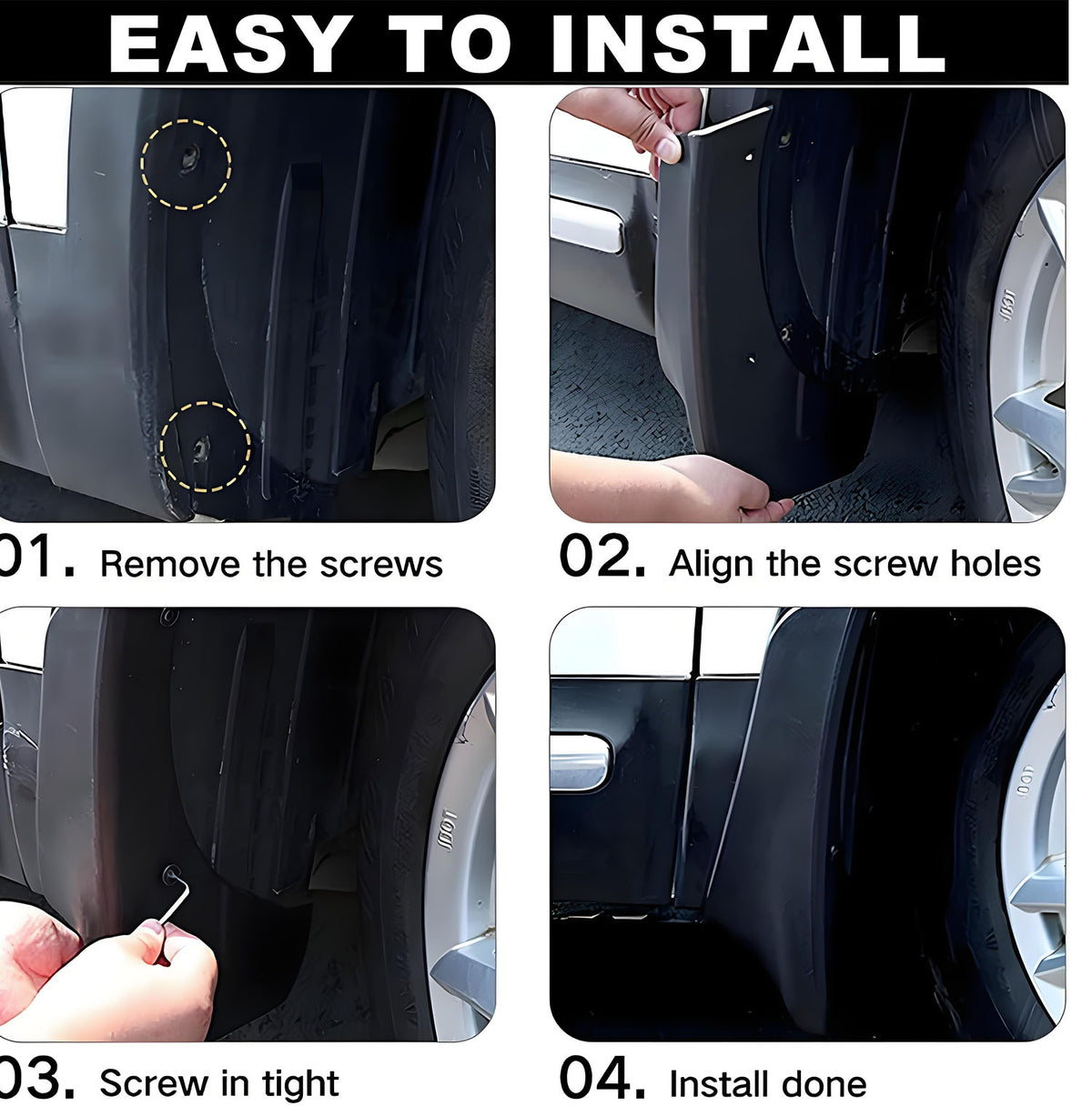 Mud Flaps Mud Guards Custom Fit Fit for 2019-2025 Chevrolet Silverado 1500