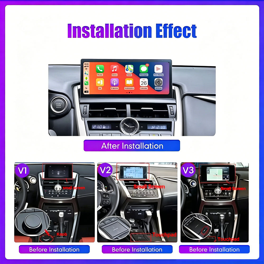 2015-2021 Lexus NX 10.25" Digital Cockpit with Wireless CarPlay, OEM Style