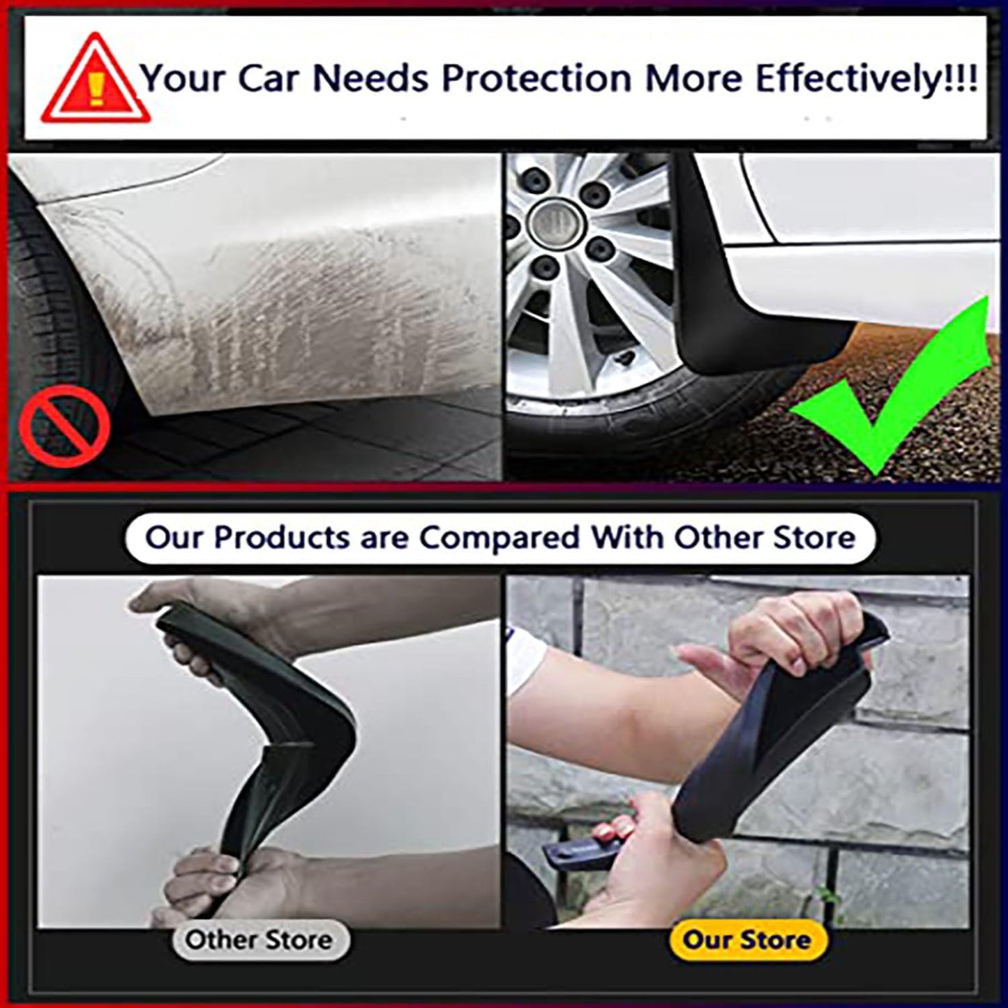 OEM Style Mud Flaps Compatible with Volkswagen Passat Alltrack (2016-2020) - OEM Style