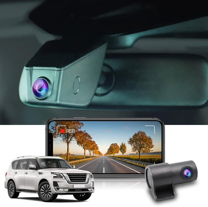 OEM Look Dash Cam Compatible with Nissan Armada (2017-2023) - Front 4K + Rear 1080P