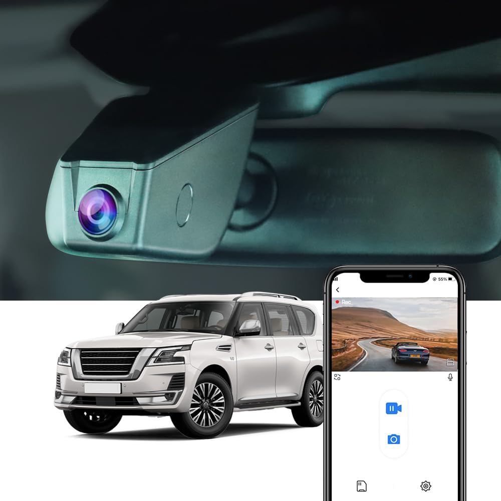 OEM Look Dash Cam Compatible with Nissan Armada (2017-2023) - Front 4K + Rear 1080P