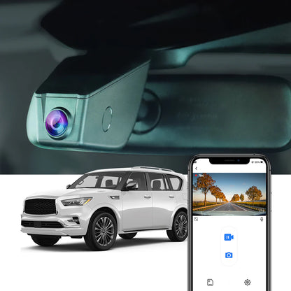 OEM Style Dash Cam Compatible with Infiniti QX80 (2021-2023) - Front 4K + Rear 1080P