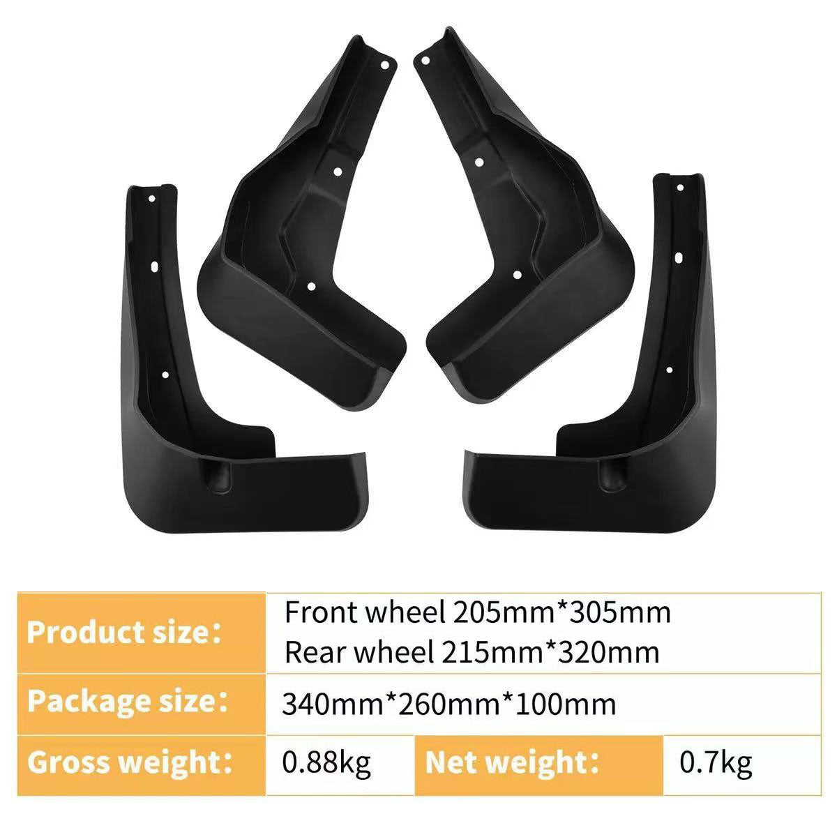 Toyota RAV4 Mud Flaps, Car Mudguard Fender Splash Guards for Toyota RAV4 2016-2019