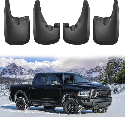 Mud Flaps for Dodge Ram 1500 (2009-2022)Without OEM Fender Flares, OEM Style Car Mudguard Fender Splash Guards