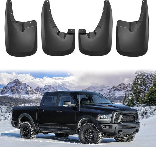 Mud Flaps for Dodge Ram 1500 (2009-2022)Without OEM Fender Flares, OEM Style Car Mudguard Fender Splash Guards
