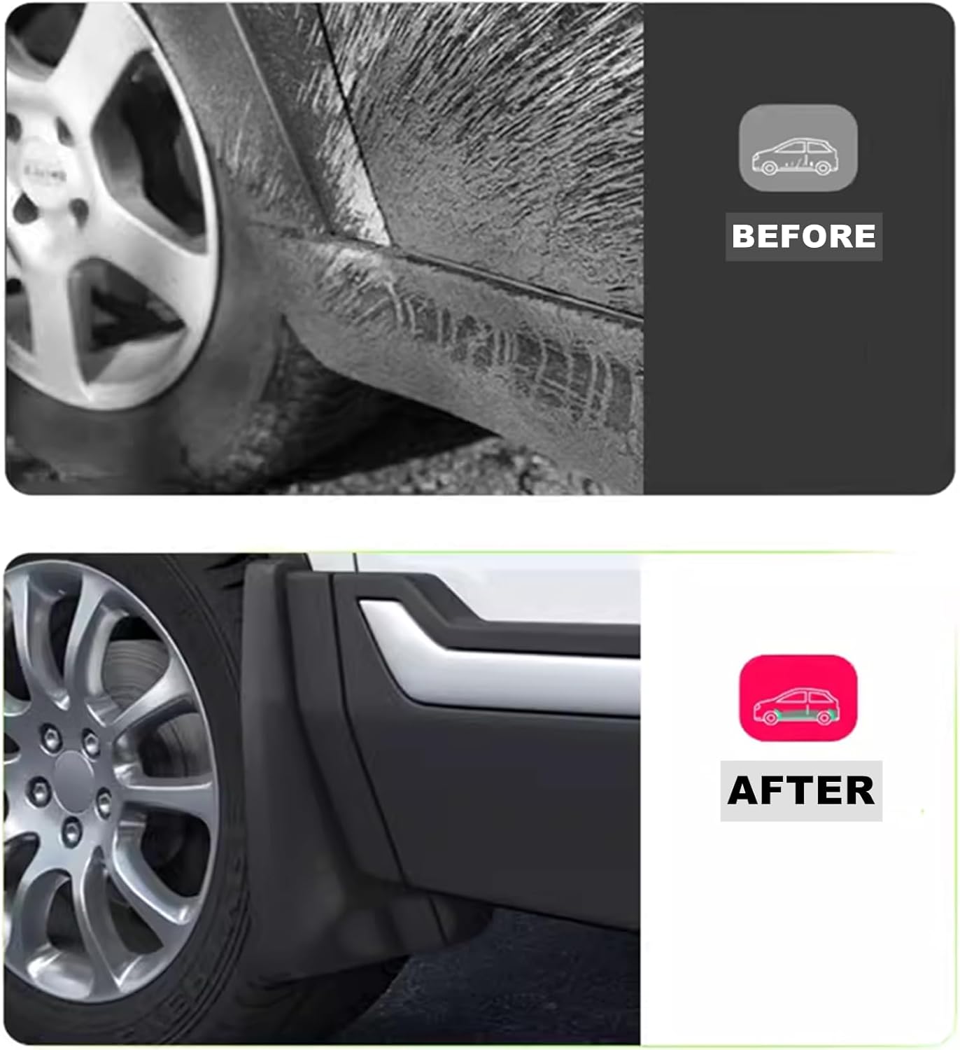 Ford Ranger Mud Flaps, Car Mudguard Fender Splash Guards for Ford Ranger 2019-2025