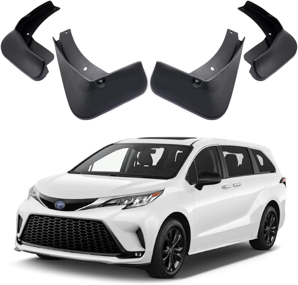 Toyota Sienna Mud Flaps, Car Mudguard Fender Splash Guards for 2021-2024 Toyota Sienna
