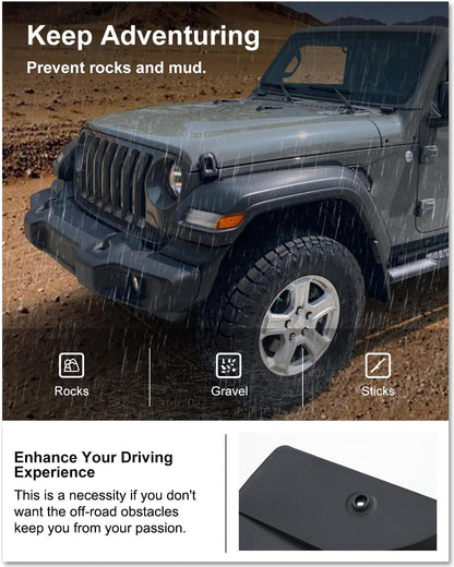 OEM Style Mud Flaps Compatible with Jeep Wrangler (2018-2026) - OEM Style