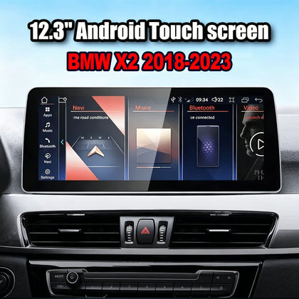 2018–2023 BMW X2 12.3" Digital Cockpit Android Car Multimedia IPS Touchscreen, OEM Style