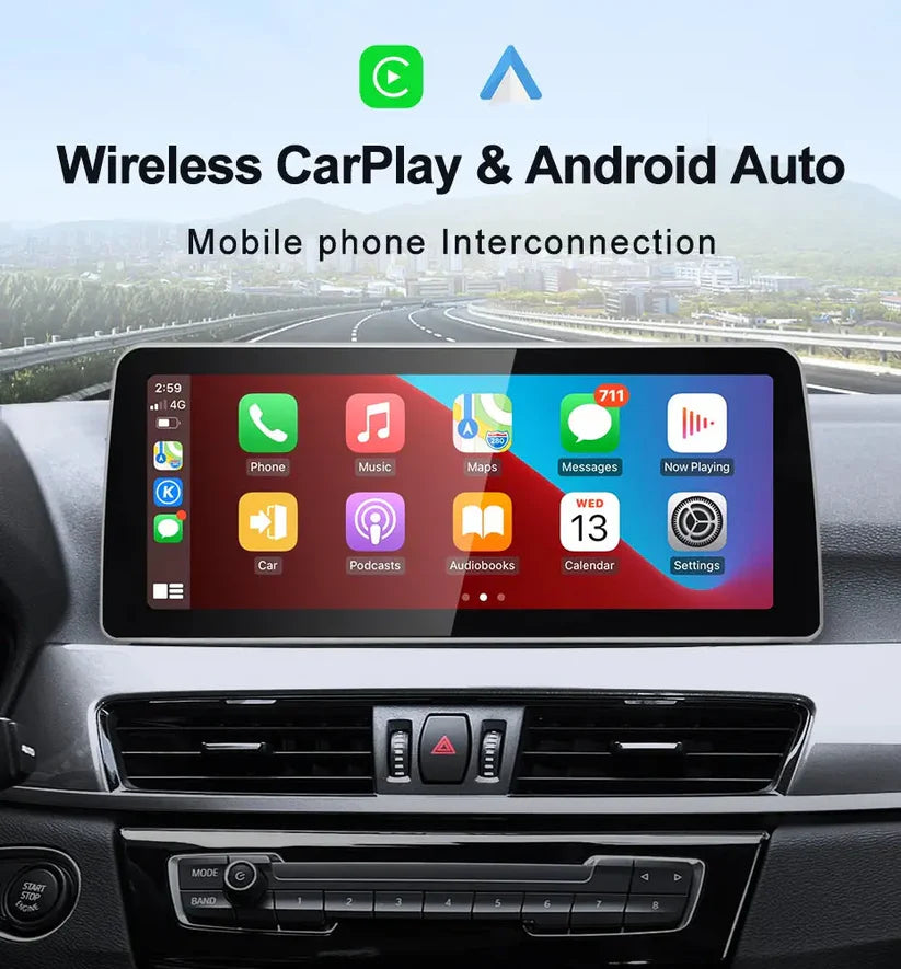 2016–2019 BMW X1 12.3" Digital Cockpit Android Car Multimedia IPS Touchscreen, OEM Style