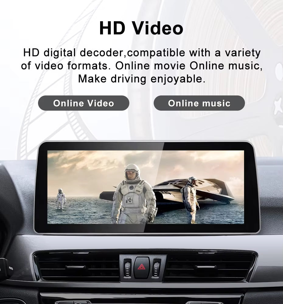 2016–2019 BMW X1 12.3" Digital Cockpit Android Car Multimedia IPS Touchscreen, OEM Style