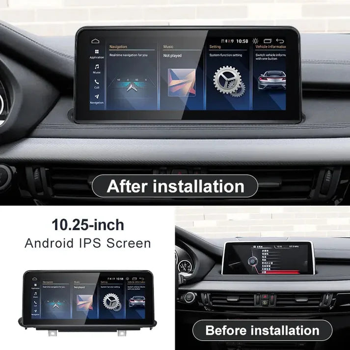 2013–2018 BMW X5 10.25" Digital Cockpit Android Car Multimedia IPS Touchscreen, OEM Style