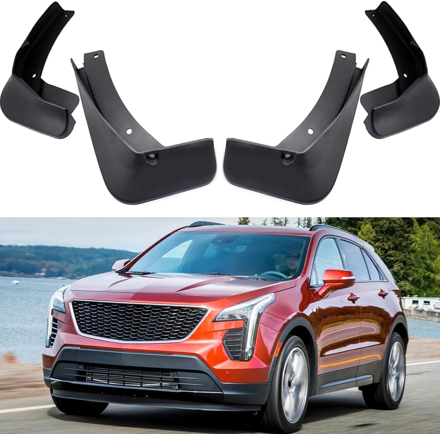 OEM Style Mud Flaps Compatible with Cadillac XT4 (2019-2024) - OEM Style