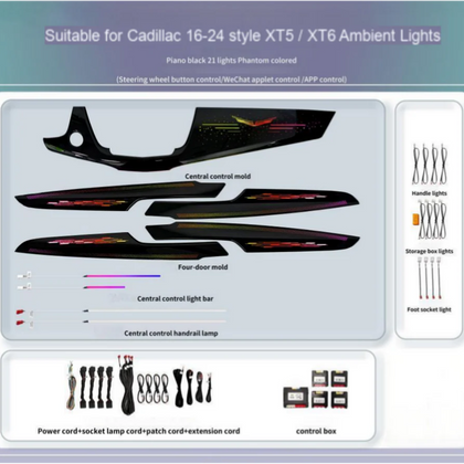 Integrated OEM Look Ambient Lighting Kit Compatible with Cadillac XT6 (2020-2024)