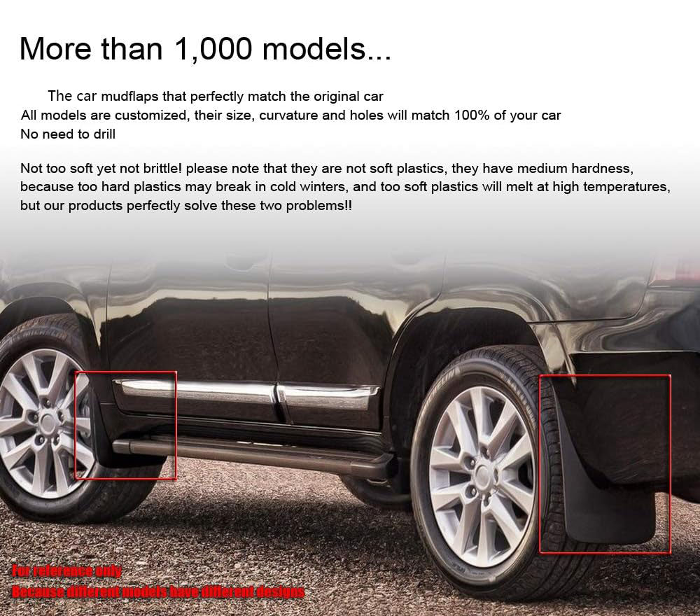 Audi Q7 Mud Flaps (2016-2019), OEM Style Car Mudguard Fender Splash Guards