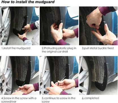 Audi Q7 Mud Flaps (2016-2019), OEM Style Car Mudguard Fender Splash Guards
