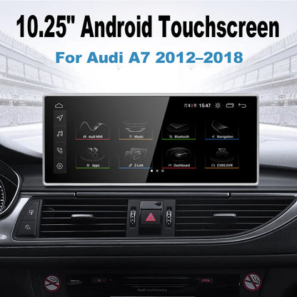 2012–2018 AUDI A7 10.25" Digital Cockpit Android Car Multimedia IPS Touchscreen, OEM Style