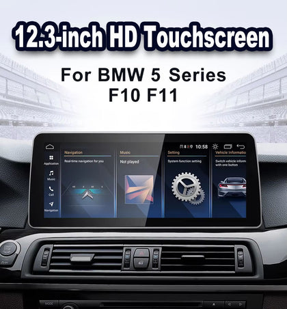 2010–2017 BMW 5 Series 12.3" Digital Cockpit Android Car Multimedia IPS Touchscreen, OEM Style