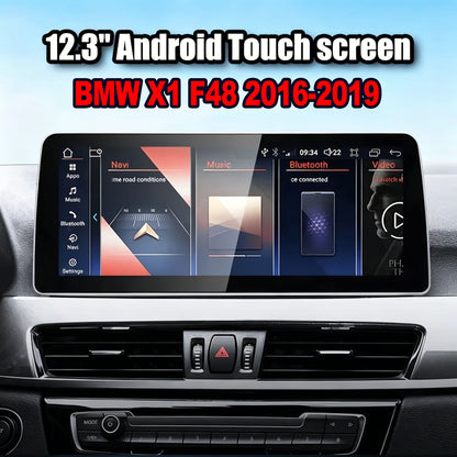 2016–2019 BMW X1 12.3" Digital Cockpit Android Car Multimedia IPS Touchscreen, OEM Style